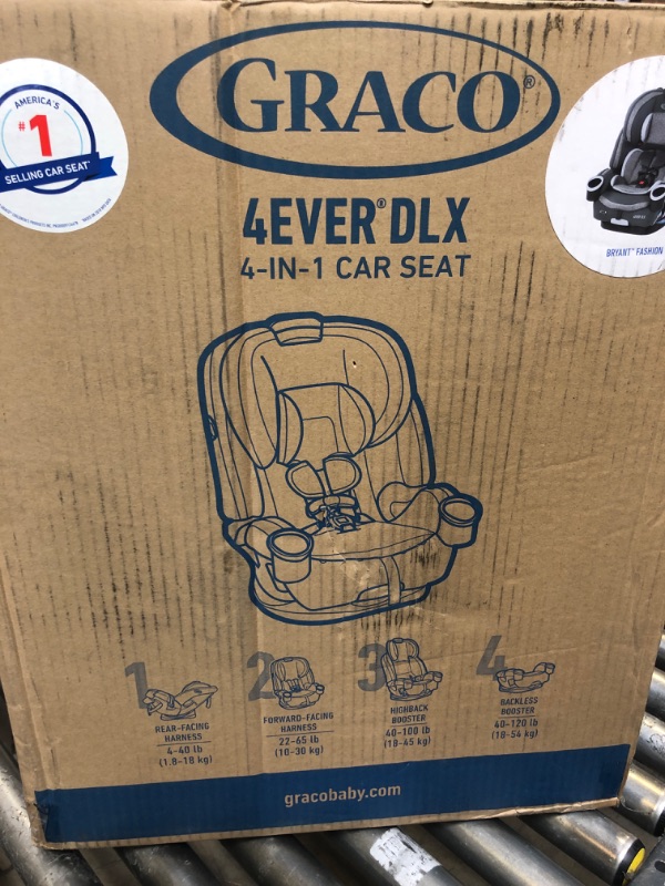 Photo 3 of Graco 4Ever DLX 4 in 1 Car Seat, Infant to Toddler Car Seat, with 10 Years of Use, Bryant , 20x21.5x24 Inch (Pack of 1)
