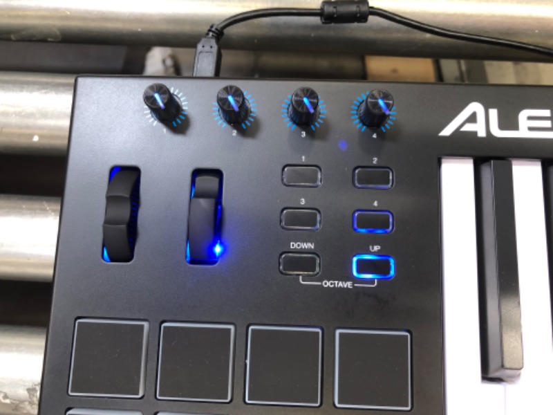 Photo 6 of Alesis V61 - 61 Key USB MIDI Keyboard Controller with 8 Backlit Pads, 4 Assignable Knobs and Buttons