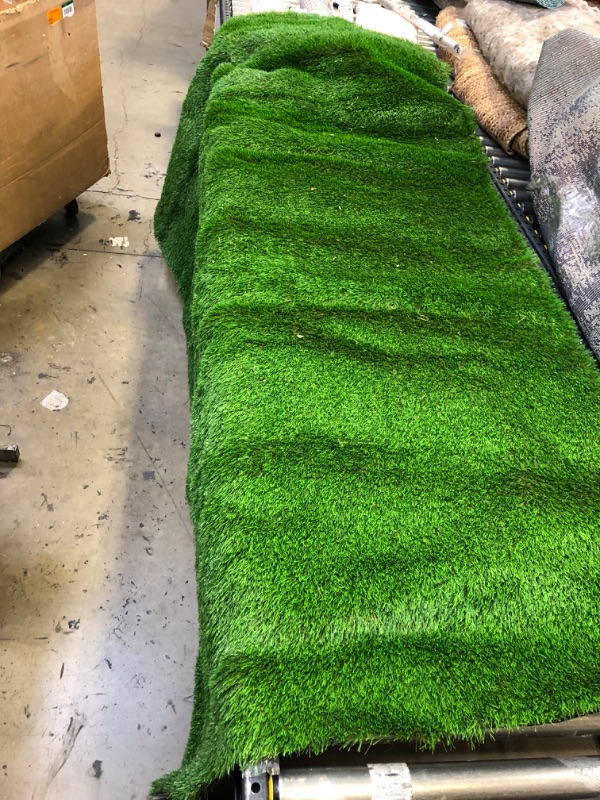 Photo 4 of Artificial Turf Grass Lawn 5 FT x8 FT, Realistic Synthetic Grass Mat, Indoor Outdoor Garden Lawn Landscape for Pets,Fake Faux Grass Rug with Drainage Holes
