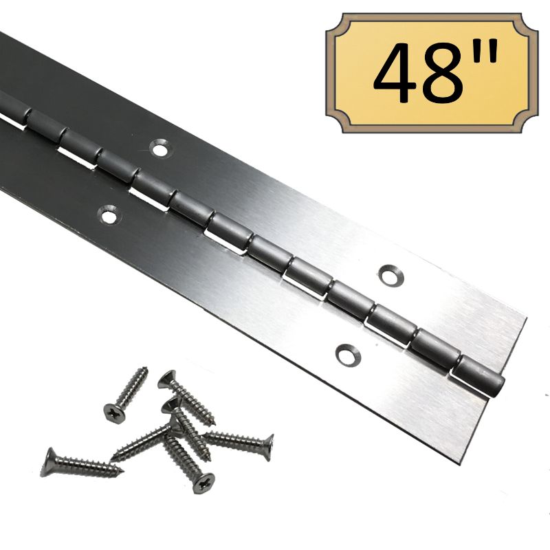 Photo 1 of 2" x 48" Heavy Duty Stainless Steel Piano Hinge (201 Stainless)