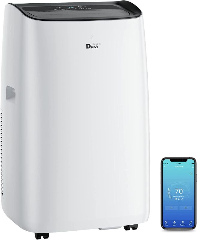 Photo 1 of DuraComfort Smart Portable Air Conditioners, 12000 BTU(Ashrae) /8150 BTU (SACC) Quiet AC Unit, Built-in Dehumidifier and Fan Modes, Mobile App, Cools up to 450 Sq. Ft, White
