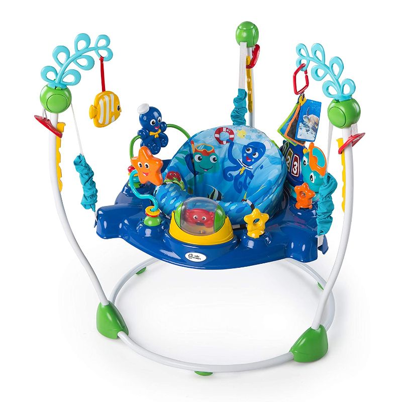 Photo 1 of Baby Einstein Neptune's Ocean Discovery Activity Jumper, Ages 6 months +, Multicolored, 32 x 32 x 33.13"
