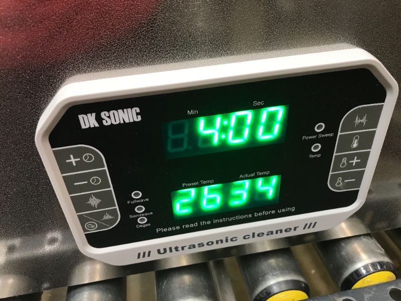 Photo 1 of DK SONIC Ultrasonic Cleaner with Digital Timer and Basket for Denture, Coins, Small Metal Parts, Record, Circuit Board, Daily Necessaries, Lab Tools,etc