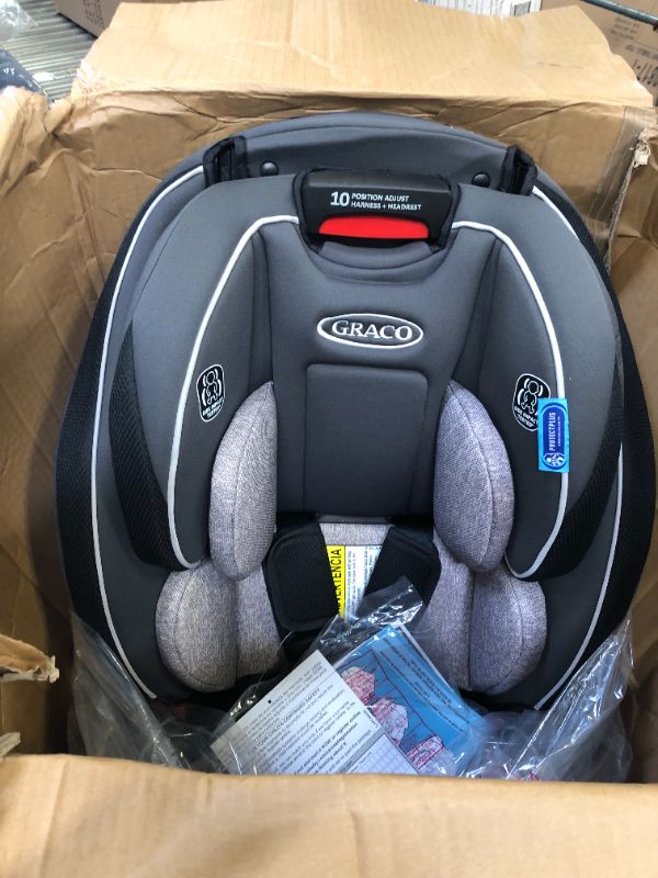 Photo 2 of Graco SlimFit 3 in 1 Car Seat -Slim & Comfy Design Saves Space in Your Back Seat, Darcie, One Size
