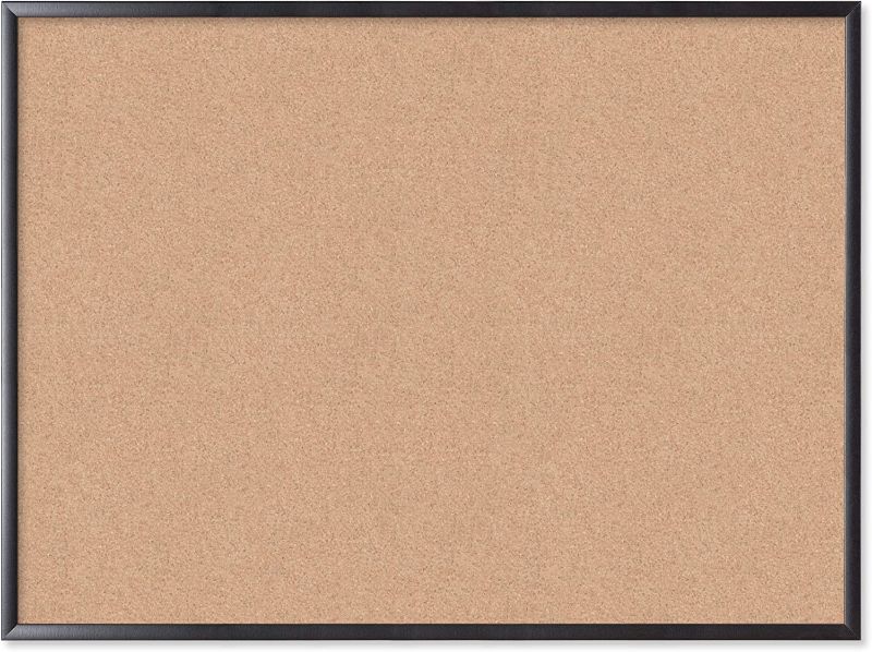 Photo 1 of U Brands Cork Bulletin Board, 35 x 47 Inches, Black Wood Frame (2876U00-01)
