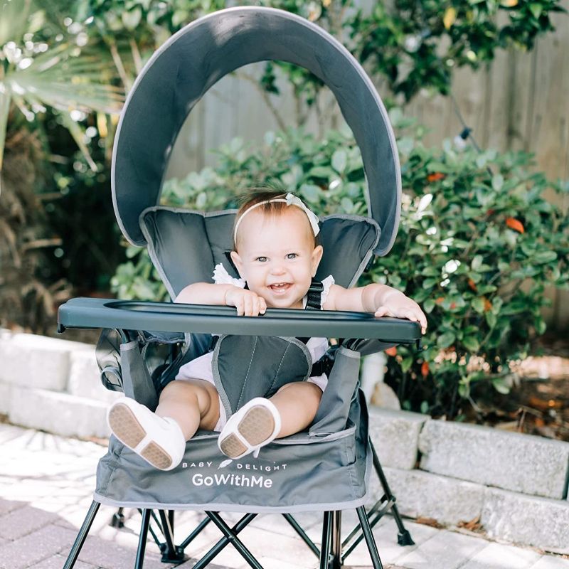 Photo 1 of Baby Delight Go with Me Jubilee Deluxe Portable Chair | Indoor and Outdoor | Sun Canopy | Grey
