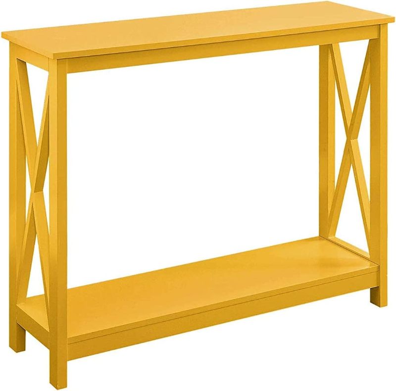 Photo 1 of Convenience Concepts Oxford Console Table, Yellow
