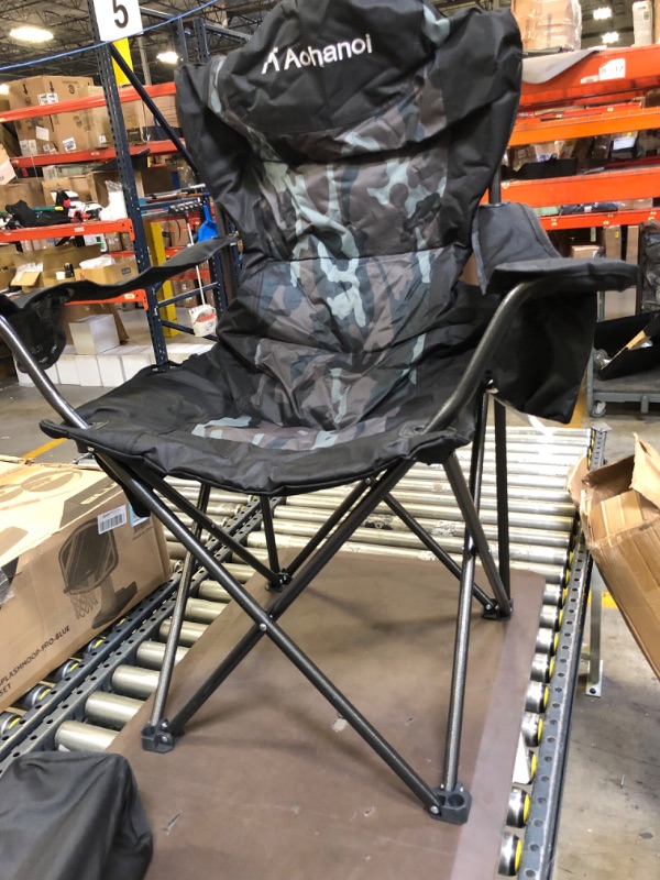 Photo 5 of Aohanoi Camping Chair, Oversized Camping Chairs 2 Pack for Heavy People, Outdoor Folding Camping Chairs with Cup Holder & Cooler Bag, Supports up to 300lbs (2 Pcs, Camo)
