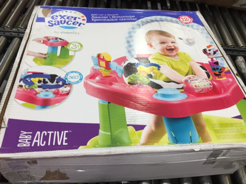 Photo 2 of Evenflo Exersaucer Moovin & Groovin Activity Center, 25x30x30 Inch (Pack of 1)
