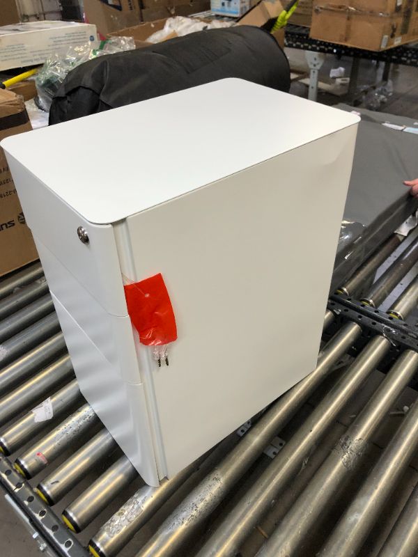 Photo 1 of Metal 3 Drawer Slim Vertical File Cabinet with Lock | DEVAISE
