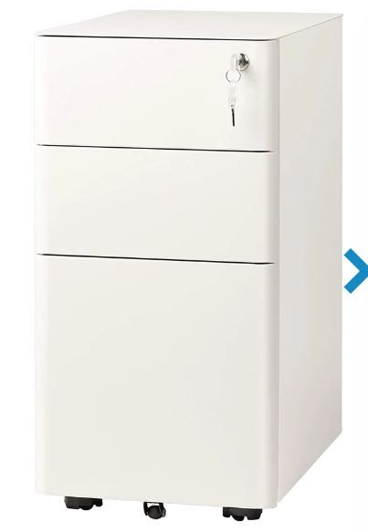 Photo 1 of Metal 3 Drawer Slim Vertical File Cabinet with Lock | DEVAISE
