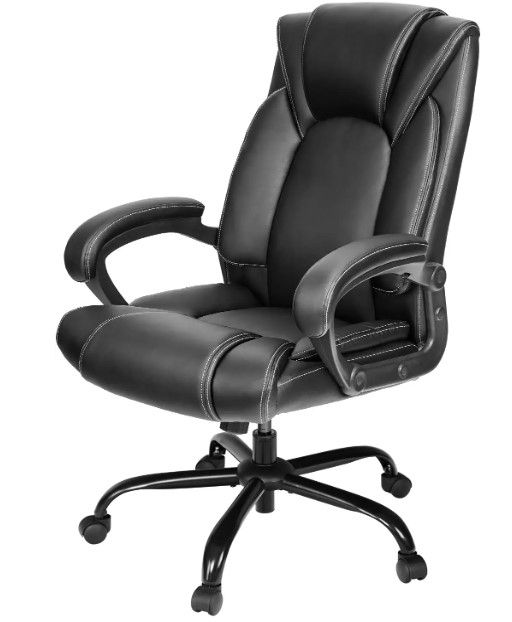 Photo 1 of OUTFINE Office Chair Executive Office Chair Desk Chair Computer Chair with Ergonomic Support Tilting Function Upholstered in Leather
