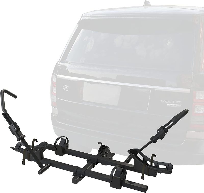 Photo 1 of MAXXHAUL 50606 Hitch Style 2-Bike Carrier Platform Style Rack for Standard, Fat Tire, Electric Bikes 2" Hitch Receiver - 66 lbs Weight Capacity Per Bike