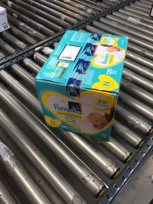 Photo 3 of Baby Diapers Newborn/Size 0 (< 10 lb), 120 Count - Pampers Swaddlers, ONE MONTH SUPPLY
