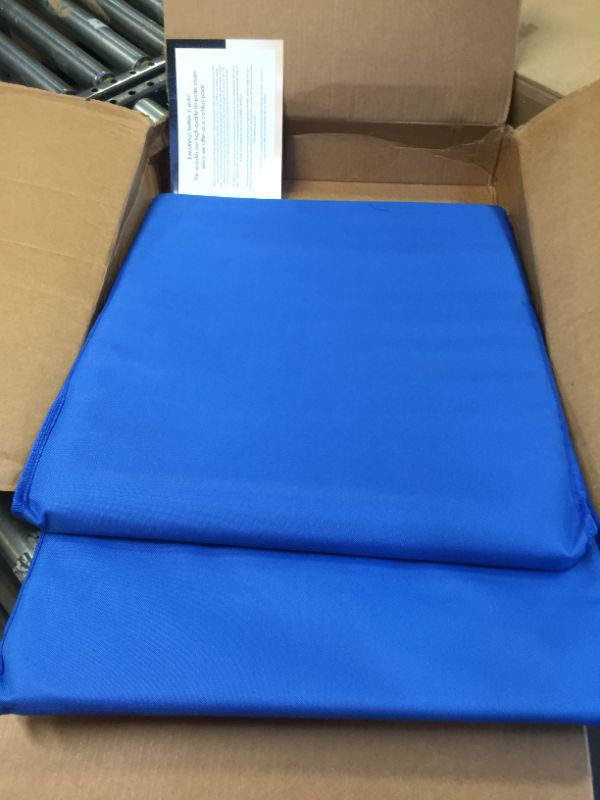 Photo 1 of Beach Chairs for Adults with Back Support (Set of 2) Folding Lightweight Travel Essentials - Camping Chairs, Backpack Lounge Lawn Chairs for Outdoor Camping Gear and Sun Tanning - Blue
