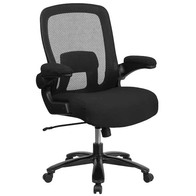 Photo 1 of Flash Furniture  Black Fabric/Mesh Contemporary Adjustable Height Swivel Upholstered Desk Chair
