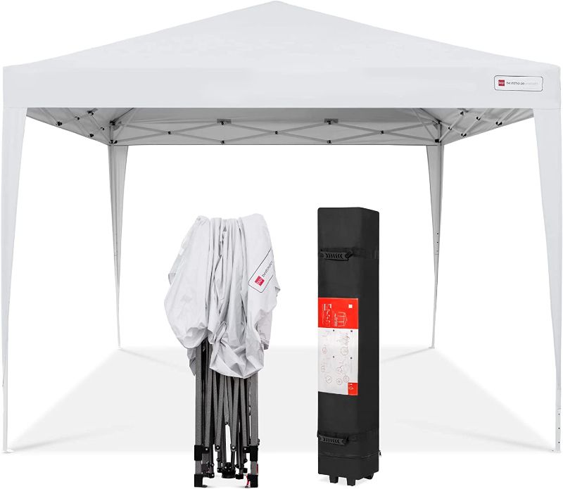 Photo 1 of 10x10ft Outdoor Portable Lightweight Folding Instant Pop Up Gazebo Canopy Shade Tent w/Adjustable Height, Wind Vent, Carrying Bag - White