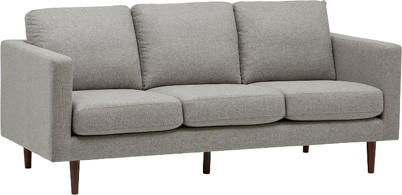 Photo 1 of Amazon Brand – Rivet Revolve Modern Upholstered Sofa Couch, 80"W, Grey Weave
