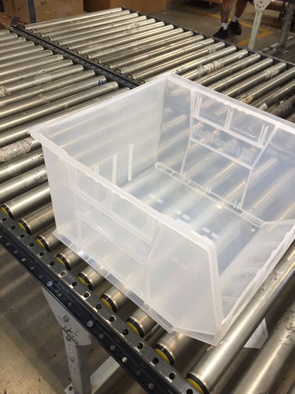Photo 1 of Akro-Mils 30270 AkroBins Plastic Storage Bin Hanging Stacking Containers, (18-Inch x 16-Inch x 11-Inch), Clear, 