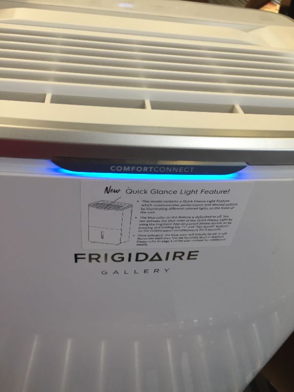Photo 4 of Frigidaire Dehumidifier, High Humidity 50 Pint Capacity with Wi-Fi, in White
