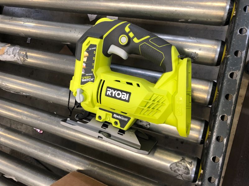 Photo 2 of Ryobi P5231 18-Volt ONE+ Cordless Orbital T-Shaped 3,000 SPM Jig Saw with Adjustable Base (Tool-Only) (Non-Retail Packaging)
