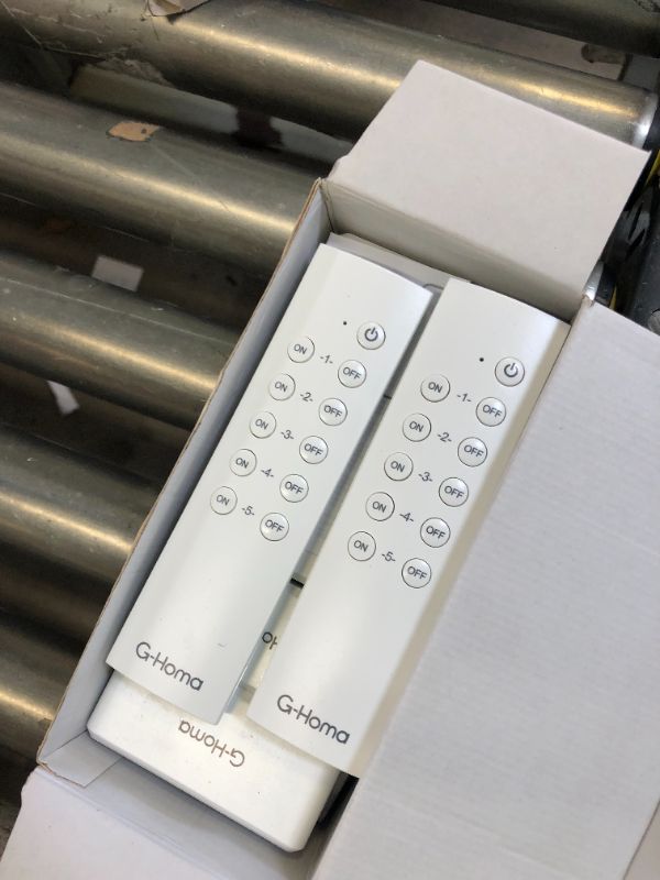Photo 2 of ?????,???,??????G-Homa Wireless Remote Control Outlet Plug Indoor Light Switches, Long Range with 2 Remotes and 5 Pack Outlets Plug for Light Bar, Seasonal Light, Plant Light, Fish Tank
