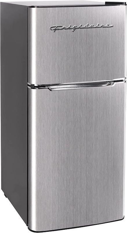 Photo 1 of Midea WHS-160RSS1 Single Reversible Compact Refrigerator, 4.4 Cubic Feet, Stainless Steel
