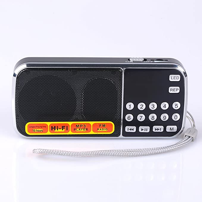 Photo 1 of Mfine 088 Mini Speakers Portable Music Player Micro SD/TF USB Disk Speaker FM Radio - Black
