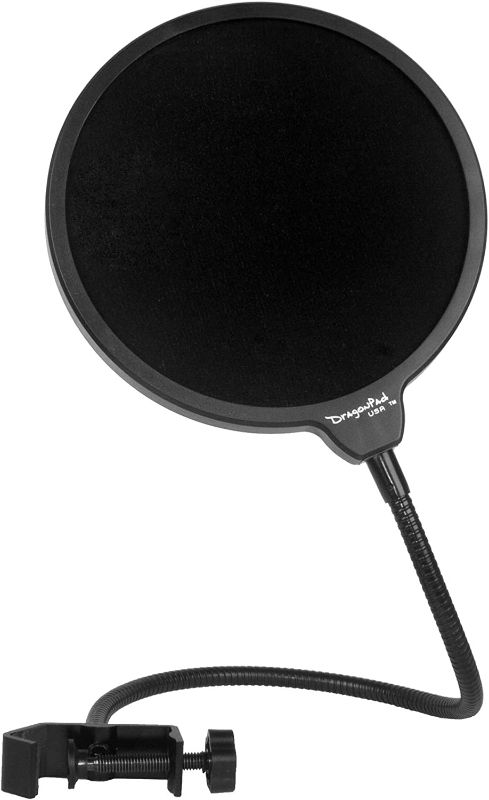 Photo 1 of 6" Microphone Pop Filter, for Blue Yeti, Blue Snowball - Flexible Gooseneck Microphone Mount and Double Layer Sound Shield Guard Windscreen
