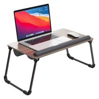 Photo 1 of ATUMTEK 2 in 1 Cushioned Folding Legs Lap Desk for Home Office Working or Writing in Bed, Fits 17 Inch Laptops with Room For A Mouse, Brown
