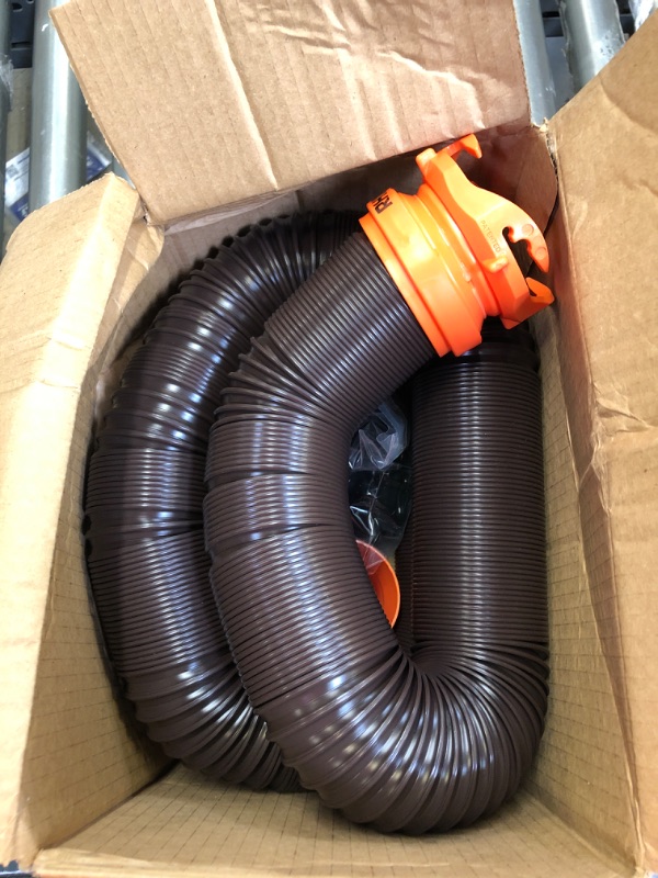 Photo 2 of  Camco RhinoFLEX 15ft RV Sewer Hose Kit Includes Swivel Fitting and Translucent

