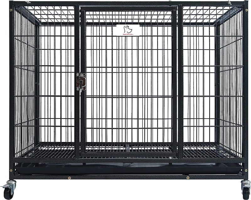 Photo 1 of 37" Homey Pet Heavy Duty Metal Open Top Cage w/ Floor Grid, Casters and Tray
