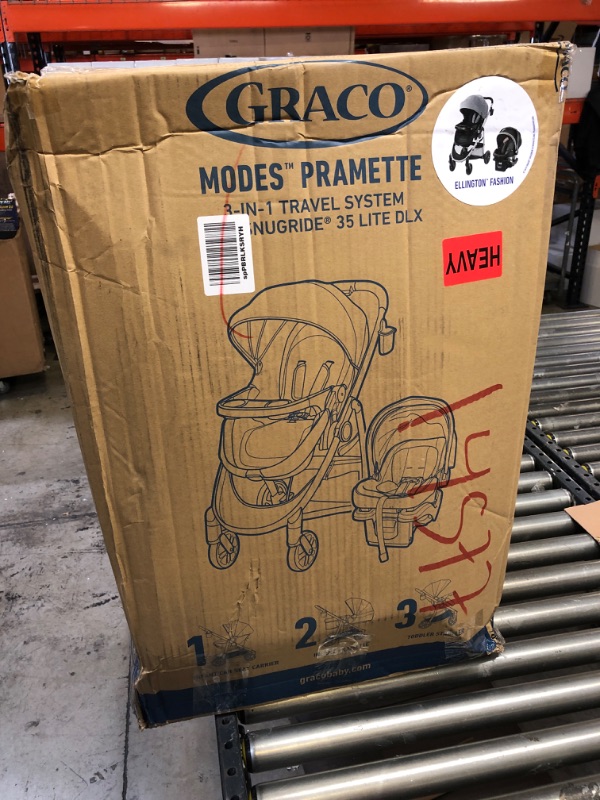 Photo 2 of Graco Modes Nest Travel System, Includes Baby Stroller with Height Adjustable Reversible Seat, Pram Mode, Lightweight Aluminum Frame and SnugRide 35 Lite Elite Infant Car Seat, Sullivan
