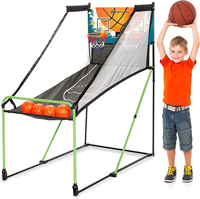 Photo 1 of Ejet-Games Basketball Arcade Game, Indoor Play Equipment - Sports Activities & Birthday Party Games for Kids Style, Black
