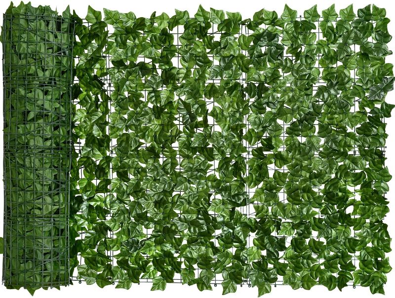 Photo 1 of Artificial Ivy Privacy Fence Wall Screen, Artificial Hedges Fence and Faux Ivy Vine Leaf Decoration for Outdoor Garden Decor