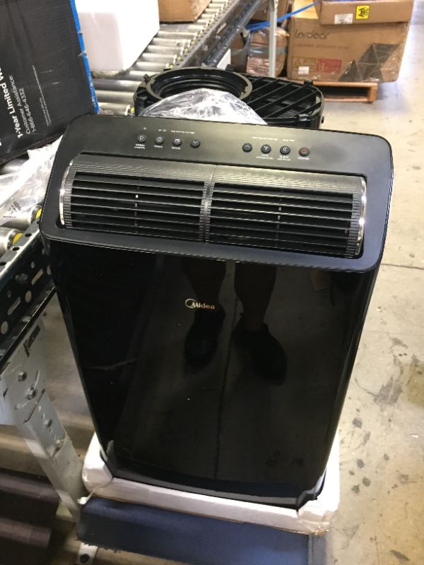 Photo 1 of Midea Duo 14,000 BTU (12,000 BTU SACC) Smart HE Inverter Ultra Quiet Portable Air Conditioner with Heat-Cools Up to 550 Sq. Ft., Works with Alexa/Google Assistant, Includes Remote Control & Window Kit
