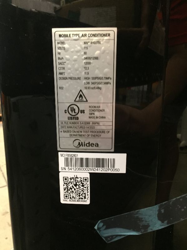 Photo 1 of Midea Duo 14,000 BTU (12,000 BTU SACC) Smart HE Inverter Ultra Quiet Portable Air Conditioner with Heat-Cools Up to 550 Sq. Ft., Works with Alexa/Google Assistant, Includes Remote Control & Window Kit
