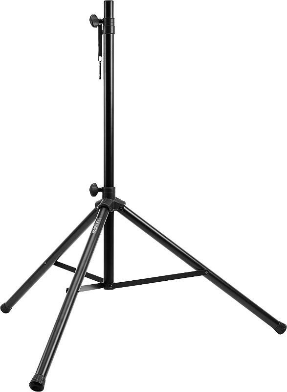 Photo 1 of Amazon Basics Adjustable Speaker Stand - 4.1 to 6.6-Foot, Steel & XLR Male to Female Microphone Cable - 10 Feet, Black
