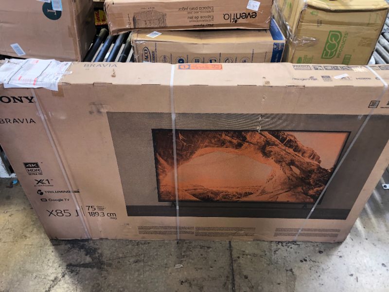 Photo 2 of Sony X85J 75 Inch TV: 4K Ultra HD LED Smart Google TV * FACTORY SEALED PRIOR TO INSPECTION. NEW * with Native 120HZ Refresh Rate, Dolby Vision HDR, and Alexa Compatibility KD75X85J- 2021 Model,Black
