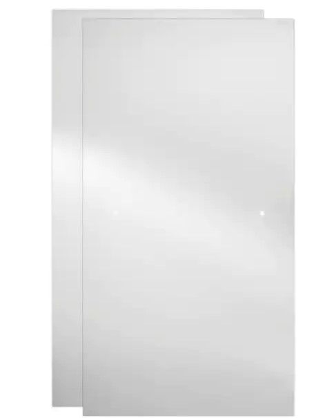 Photo 1 of 29-1/32 in. x 55-1/2 in. x 1/4 in. (6 mm) Frameless Sliding Bathtub Door Glass Panels in Clear (For 50-60 in. Doors) GLASS ONLY 
