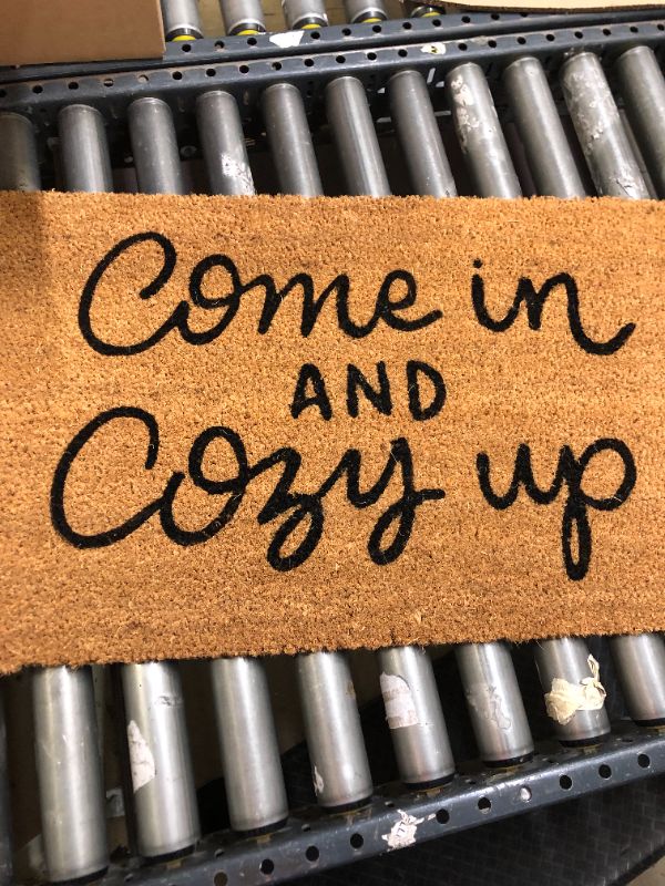 Photo 1 of 1'6"x2'6" Come In and Cozy Up Doormat Black - Threshold™


