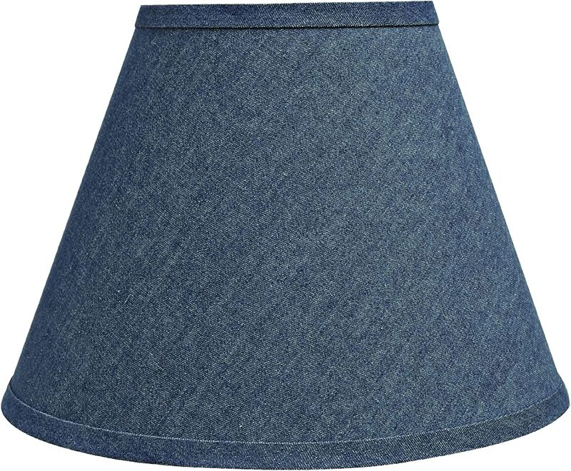 Photo 1 of Aspen Creative 32194, Transitional Hardback Empire Shaped Construction Washing Blue, 12" Wide (6" x 12" x 9") Spider Lamp Shade