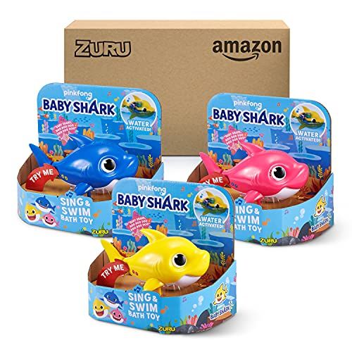 Photo 1 of Baby Shark Sing & Swim Bath Toy 3-Pack
