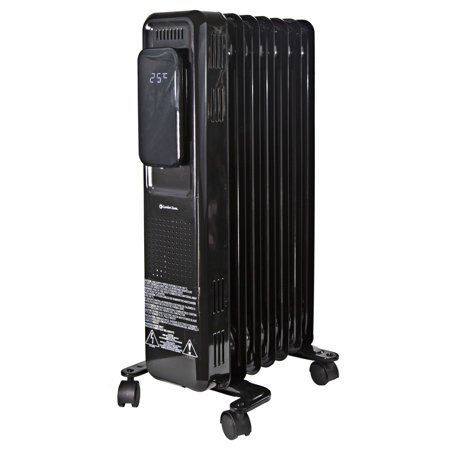 Photo 1 of Comfort Zone 1500-Watt Oil-Filled Digital Radiator Heater with Silent Operation, Black (1235710)
