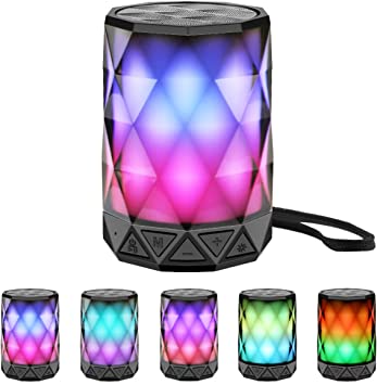 Photo 1 of LED Portable Bluetooth Speakers with Lights, LFS Night Light Waterproof,Speakers Color Change Bluetooth Speaker,Mic TF Card TWS Support for iPhone Samsung Gaming Christmas (Multi)
