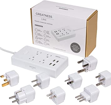 Photo 1 of GR-8 Power Compact & Slim Travel Charging Station - International Power Adapter - Surge Protector - Power Strip with 4 Intelligent USB - Free Bonus Included
