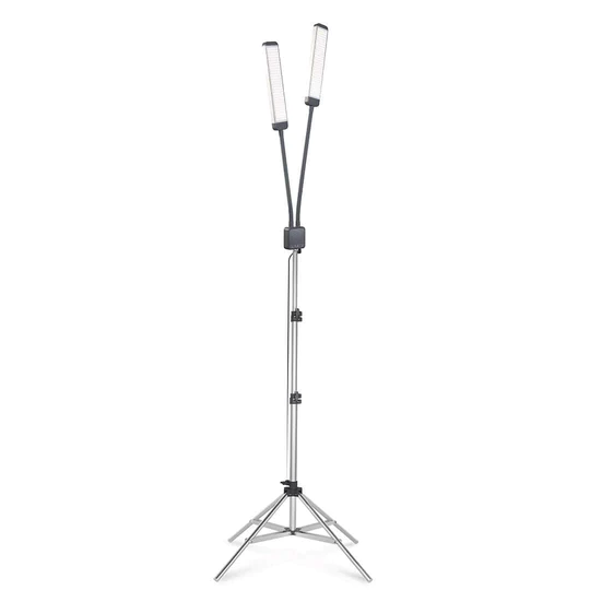 Photo 1 of GLAMCOR Revolution X Portable LED Lighting Kit for Makeup Artist, Esthetician and Tattoo Artist | HD 5600K Lighting | Dual-Length arms for Precise Positioning (Grey)
