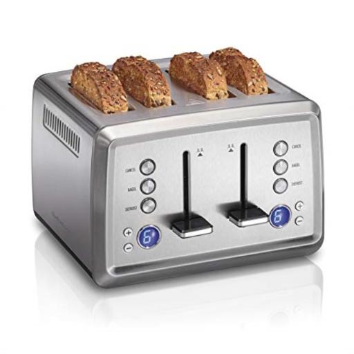 Photo 1 of 6009878 Stainless Steel Silver 4 Slot Toaster, Chrome - 8.25 X 12.38 X 12 in.
