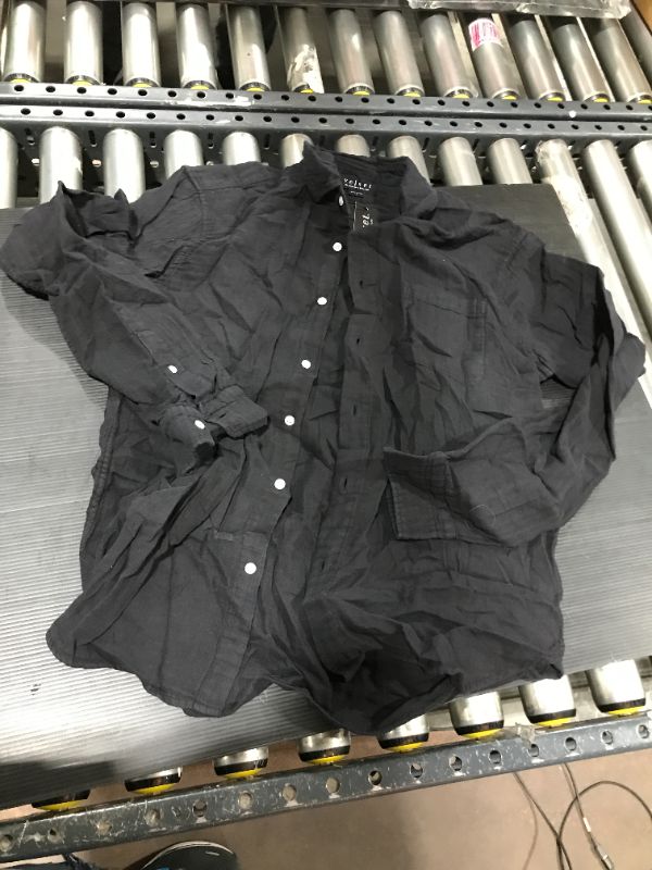 Photo 1 of Black Button Up Top - Lg