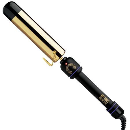 Photo 1 of HOT TOOLS Pro Signature Flipperless Gold Curling Wand, 1-1/2", Black/Gold
